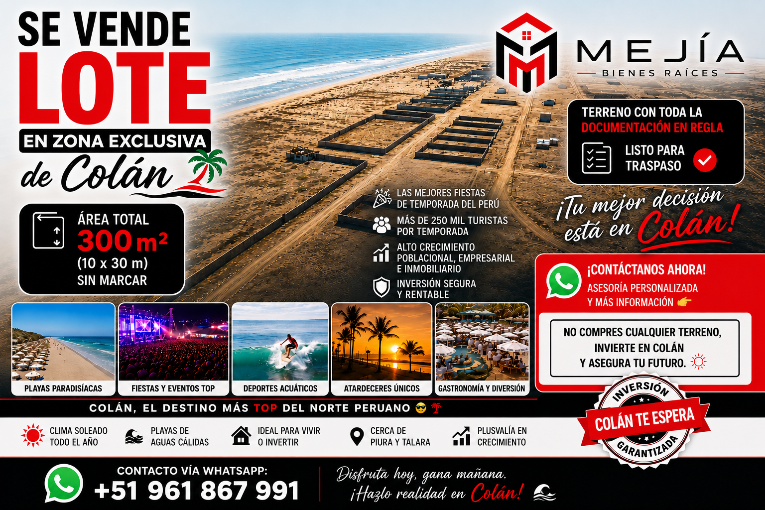EN VENTA - TERRENOS DE PLAYA COLÁN
